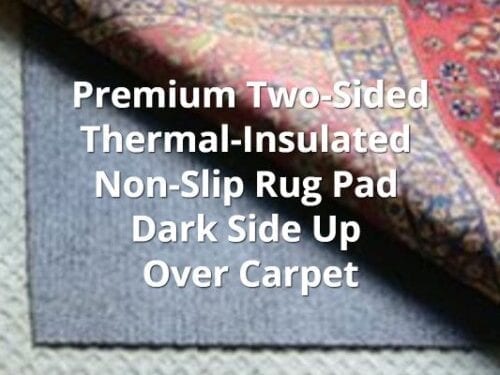 Non-Slip Thermal Insulation Pad for RugHeat, Size 62 x 86 (Fits Under A 5' x 7' Rug)